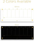 Yeoux Black Glass Golden Weekly Dry Erase Calendar Whiteboard 23x9.5" for Home Office, 7 Days Planner, 4 Markers