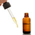 AOZITA Set of 4, 1 oz Eye Dropper Bottles with 1 Stainless Steel Funnel & 4 Labels - 30ml Dark Amber Glass