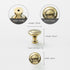 SANCHAKOU 2Pcs Brass Kitchen Cabinet Knobs Brass Wardrobe Handle Chrome Bedside Table Drawer Cabinet Door Handle Round