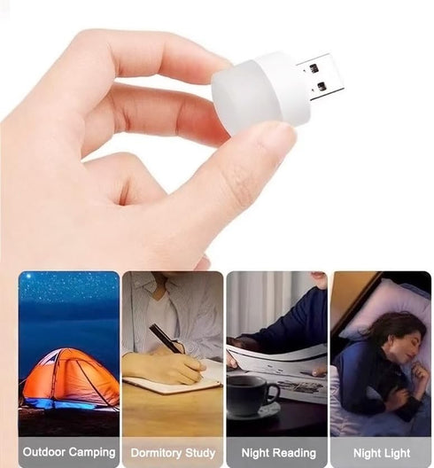 (6-Pack) Mini USB LED Night Light, Compact Portable Design, Bedroom Sleep LED, Energy-Saving Lamp, Table Lamp