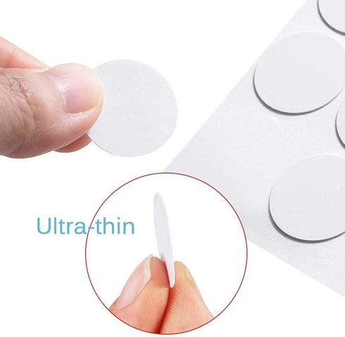 Self-Adhesive Screw Hole Stickers, 504 Pcs 0.51inch/13mm Dust Proof Sticker Covers for Wood Screws - White