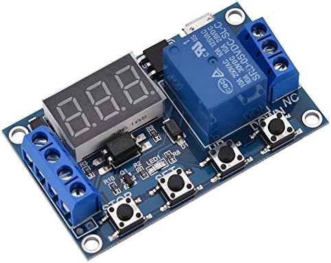 DC 6-30V Digital LED Relay Board, Cycle Timing Circuit Switch Timer Delay Trigger Module, Micro USB 5V