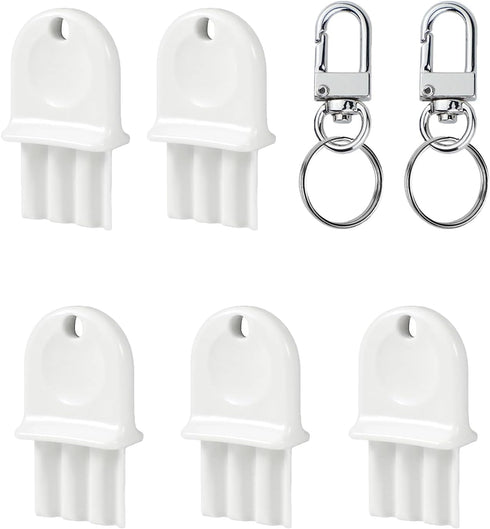 5-Pack Hard Plastic Universal Waffle Toilet Paper Dispenser Key for Paper Towel