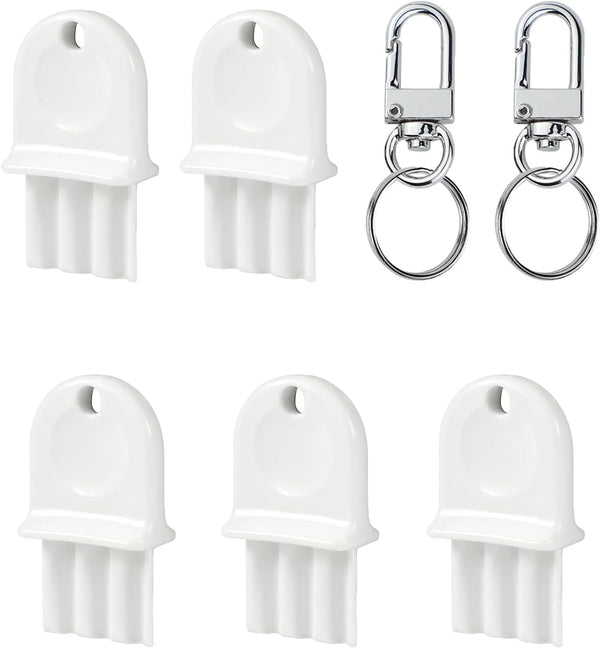 5-Pack Hard Plastic Universal Waffle Toilet Paper Dispenser Key for Paper Towel
