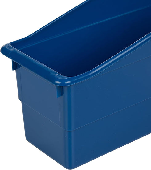 Really Good Stuff Durable Book and Binder Holder, Single Bin, Navy, 5 ½” x 12 ½” x 7 ½” for Classroom Storage