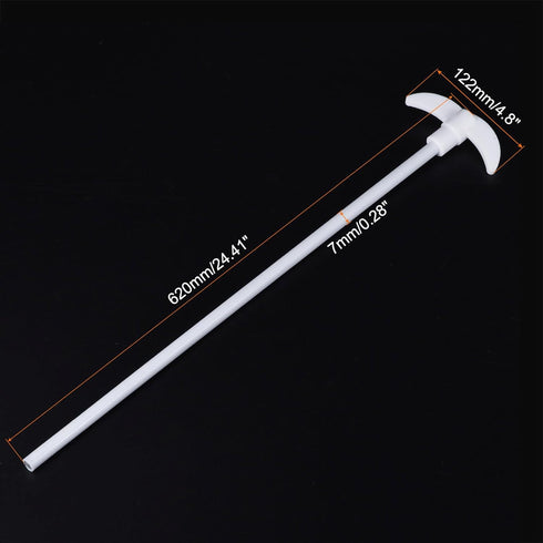 MECCANIXITY PTFE Electric Stirring Rod, 620mm Overhead Stirrer Mixer Shaft with Foldable Paddle for Lab