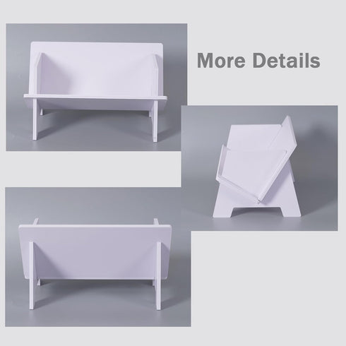 Desktop Small Bookshelf Organizer, Mini Bookcase Desk Storage for Office Home, Magazine Holder CD Rack