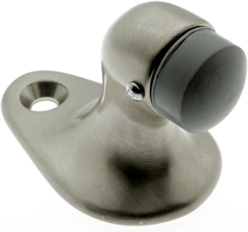 Professional Grade Quality Small-Stop Gooseneck Door Stop by idh by St. Simons, Satin Nickel