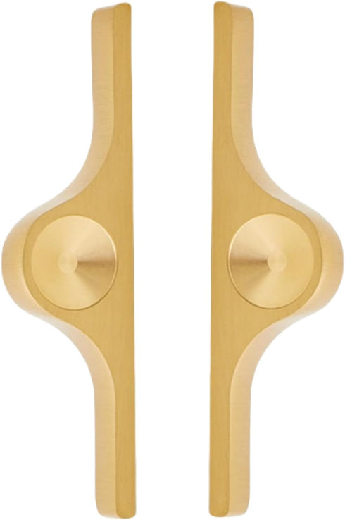 SANCHAKOU Brass Cabinet Knobs 2 Pack Shoe Cabinet Bedside Table Solid Handle Cabinet