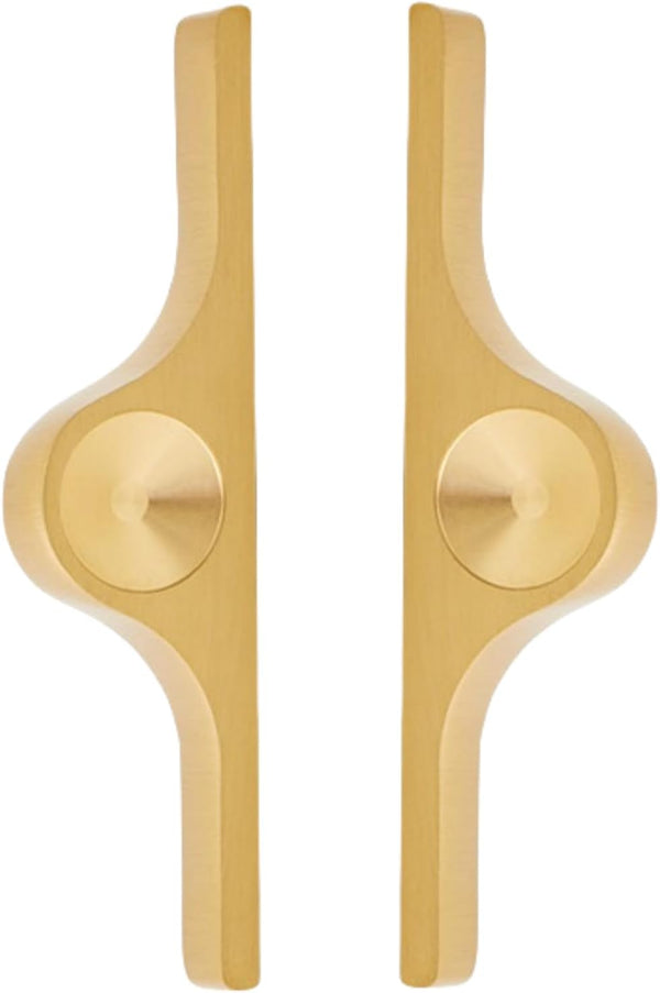 SANCHAKOU Brass Cabinet Knobs 2 Pack Shoe Cabinet Bedside Table Solid Handle Cabinet