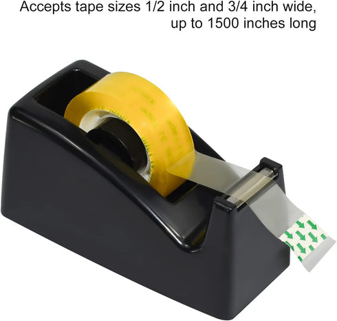 JIKIOU Desktop Tape Dispenser - Non-Skid Base, Weighted Tape Roll Dispenser, Perfect for Office, Home, School (Tape not
