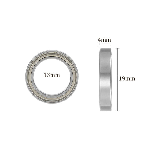 10pcs Deep Groove Ball Bearing MR1319zz, Chrome Steel Bearings for Skateboards, Inline Skates, Scooters, Long Boards