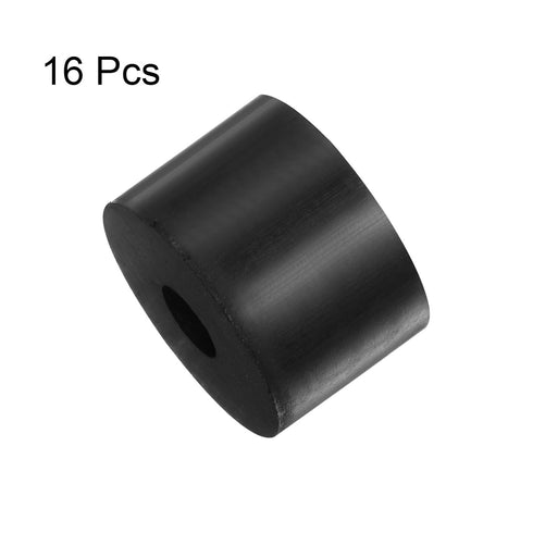 HARFINGTON 16pcs Rubber Spacer, 1.57 Inch OD, 0.47 Inch ID, 1.2 Inch Thick Neoprene Round Anti Vibration Pads, Black