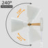 Set 2 (1, ClanKin Wall Sconces Lighting of for Bedroom, White Wooden Style Wall Sconce Reading Lamp, Adjustable Wall