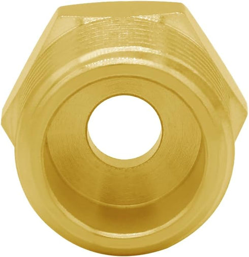 Joywayus 4PCS Brass Reducer Faucet Connector, 1/2 G Male to 3/8 Compression Female Thread Bushing Pipe Fitting