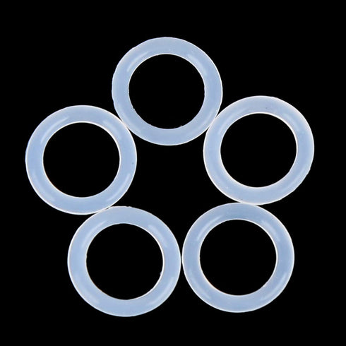 X AUTOHAUX Silicone O-Rings, VMQ Seal Gasket for Compressor Valves Pipe Repair, 10mm OD 7mm ID, White, Pack of 100