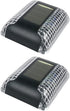 FRCOLOR 2pcs Solar Wall Sconce Lights Warm White Waterproof Outdoor Solar Powered