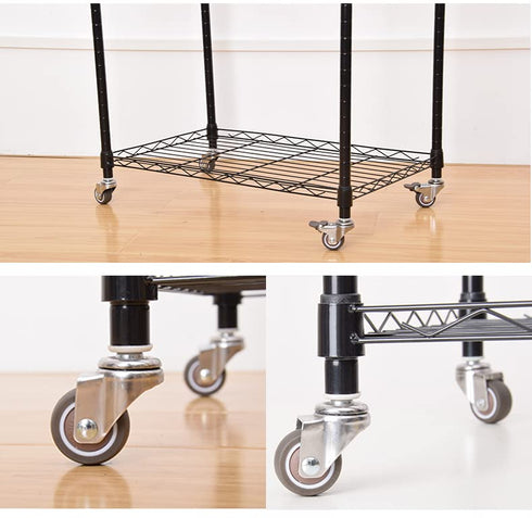 2 Inch Rubber Caster Wheel Set of 4 with 5/16" x 1-1/2" Stem for Furniture Crib Trolley Dining Car