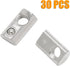 Qjaiune 30Pcs M8 4040 M8 3D 4040 8mm Spring T Nut Aluminum Extrusion T Nuts, Roll-in T Spring Nuts, Half Round T Nut
