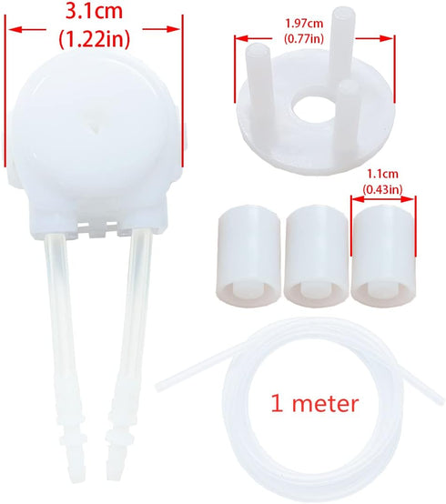 Gikfun 12V DC DIY Peristaltic Dosing Pump Head with Silicone Tube Replacement for Aquarium