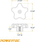 POWERTEC 1/4"-20 5 Pack Clamping Knobs with Steel Insert for T Track Bolts, Thumb Screw Threaded Knobs for Woodworking