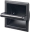 Modern Matte Black Recessed Toilet Paper Towel Holder Set Durable Metal Wall