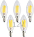12V/24V DC LED Candle Bulb, Dimmable, 4W 400Lm, 2700K Warm White Light, E12 Small Base, 5 Pack