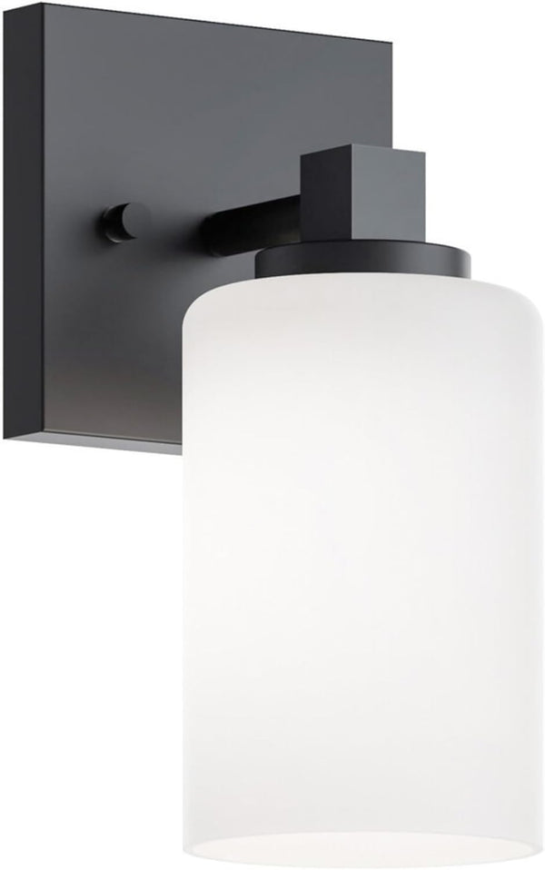 AFX LEOS0509MBBK Leo 8 inch Wall Sconce | Damp Rated Indoor Wall