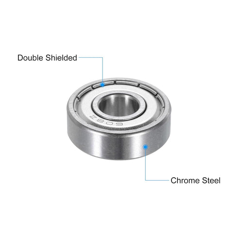 uxcell 10pcs 608ZZ Miniature Deep Groove Ball Bearings 8x22x7mm for Electric Motor, Home Appliances