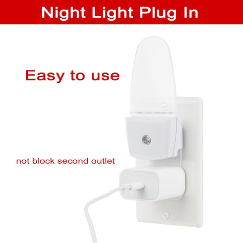 4 Pack GREENIC Plug in LED Night Light Lamp with Light Sensor RED