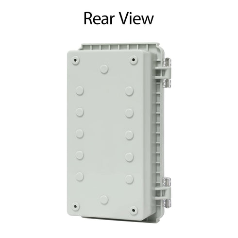 LeMotech Electrical Box, IP67 Waterproof Hinged Clear Cover Junction Box, ABS Plastic Enclosure with Mounting Plate,