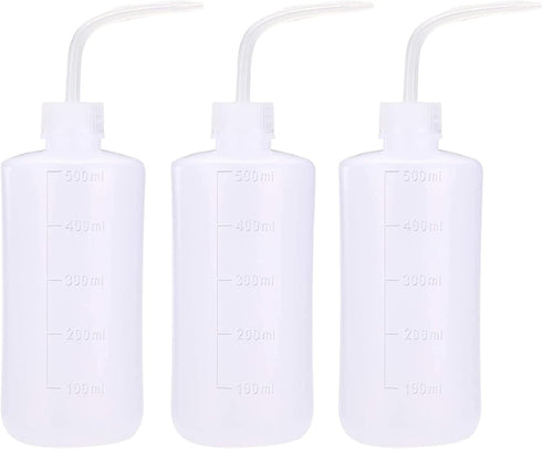 UPTATSUPPLY 3 PCS Tattoo Bottle Squeeze Wash Bottle, Convenient Green Soap Supply Wash Accessories (500ml)