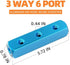 GASHER 2PCS Aluminum 3 Way 6 Port Pneumatic Manifold Air Distribution Block Splitter 1/4" Output Port 1/4" Supply Port by GASHER