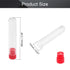 Othmro 100pcs Clear Plastic Test Tubes with Red Caps, 12x60mm Mini Test Tubes with Lids, for Jewelry Seed Beads Powder Spice Liquid Experiment Yeast Specimen Sample Laboratory