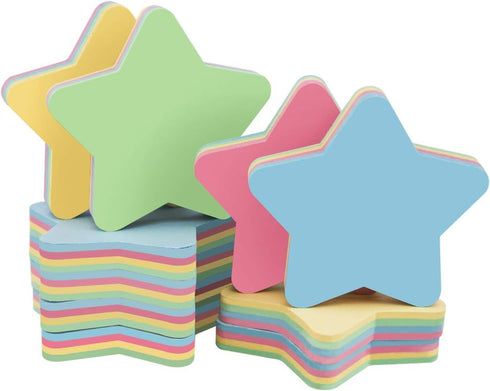 Star Sticky Notes - 1000 Sheets Mixed 4 Color Bulk Sale Self Stick Memo Notes for Office/School/Home