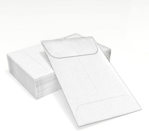 LUXPaper #1 Coin Envelopes, 2 1/4" x 3 1/2" Crystal Metallic, 50 Qty