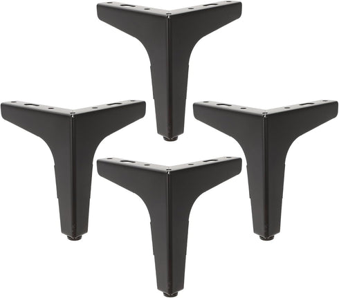 4pcs Matte Black Furniture Support Legs Triangle Metal Sofa Cabinet Feet 13cm