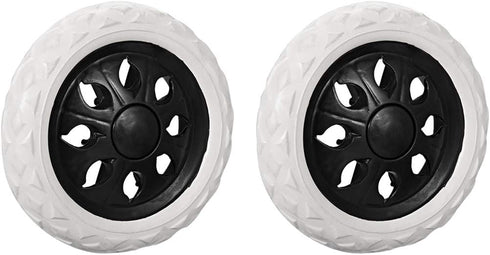 uxcell Shopping Cart Wheel Replacement 6.5 Inch Dia Rubber Foaming Black 2pcs