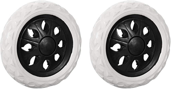uxcell Shopping Cart Wheel Replacement 6.5 Inch Dia Rubber Foaming Black 2pcs