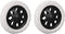 uxcell Shopping Cart Wheel Replacement 6.5 Inch Dia Rubber Foaming Black 2pcs