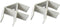 Lorell 90-Degree Panel Connectors, Gray