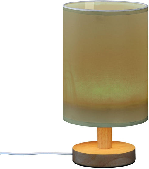 YEGAME Olive Green Solid Color Bedside Table Lamp for Bedroom Nightstand, Small Eye Care LED Desk Reading Lamp USB Port