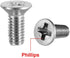 uxcell M3x8mm Flat Head Machine Screws, Phillips Cross Screw, 304 Stainless Steel Fasteners Bolts 50Pcs