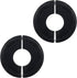 Piutouyar 2 10" 4" Black Split Ceiling Medallion, Pcs OD x ID PU Ceiling Light Covers Plate Molded Fixtures Round