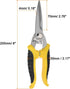 2pcs Industrial Scissors 8 Inch Multi-Purpose Shears Stainless Steel Blades with Black Yellow Handle for Cutting Thin Metal Copper Sheets by HARFINGTON