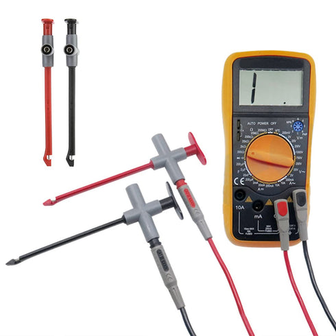 Wire Piercing Probe Clip, 2Pcs Insulation Piercing Clip Test Probe Automotive Test Cable Kit Auto Car Repairing Multimeter Testing Tool