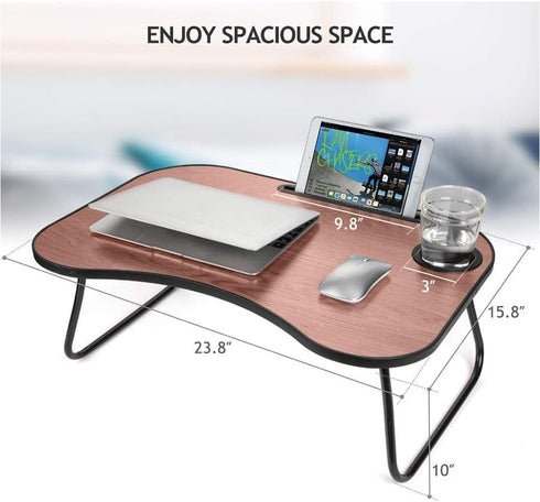 Generic Lap Desk for Laptop Bed Trays for Eating and Laptops Breakfast in Bed Laptop Stand TV Trays for Bed with Cup