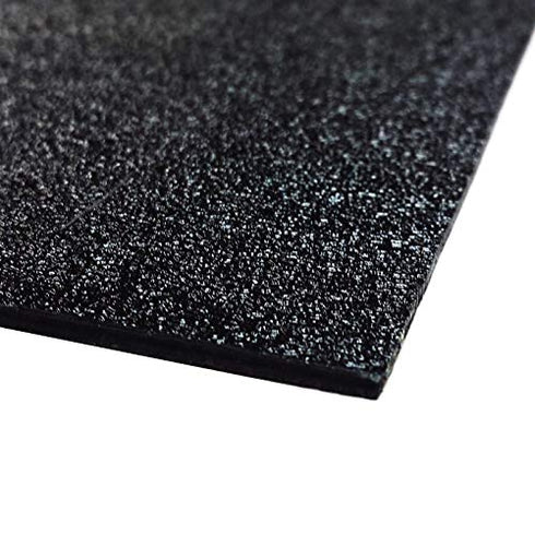 ABS Black Plastic Sheet 12" X 12" X 0.0625" (1/16") 1x1 ft, Black Haircell for Automotive, VEX Robotics Teams, Hobby,