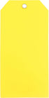CleverDelights Plastic Tags - 4.75" x 2.375" - 100 Pack, Waterproof Heavy Duty, Yellow