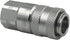 PD242 Series PD Steel Test Port and Diagnostic Equipment Quick Coupler with Female Pipe Thread, 1/8" Body Size, 1/4"-18 NPTF Thread Size, 1.98" Length by Undercarriage